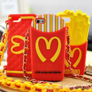 New 3D M Shoulder Bag Chain Bag Rubber Soft Silicon Case for iPhone 4 5